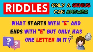 Only A Genius Can Answer These Tricky Riddles | English Riddles Quiz