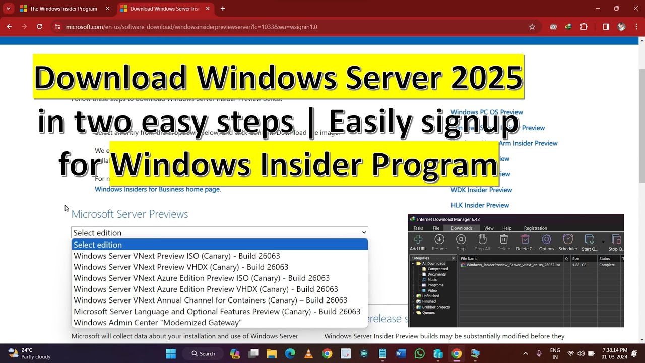 Download Windows Server 2025 in two easy steps | Easily signup for ...