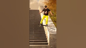 Session (Skate Sim) - Prague DLC - Nollie Bs Noseslide down the 35 Stair! 🥳 #shorts