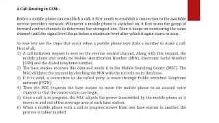 MCO- Mobile Computing- BE CSE- Call Routing in GSM screenshot 5