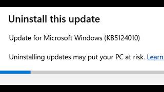 How To Uninstall KB5124010 Update On Windows 11