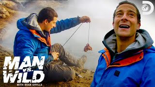 Bear Grylls Cooks Sheep Meat in an Icelandic Hot Spring | Man vs. Wild screenshot 4