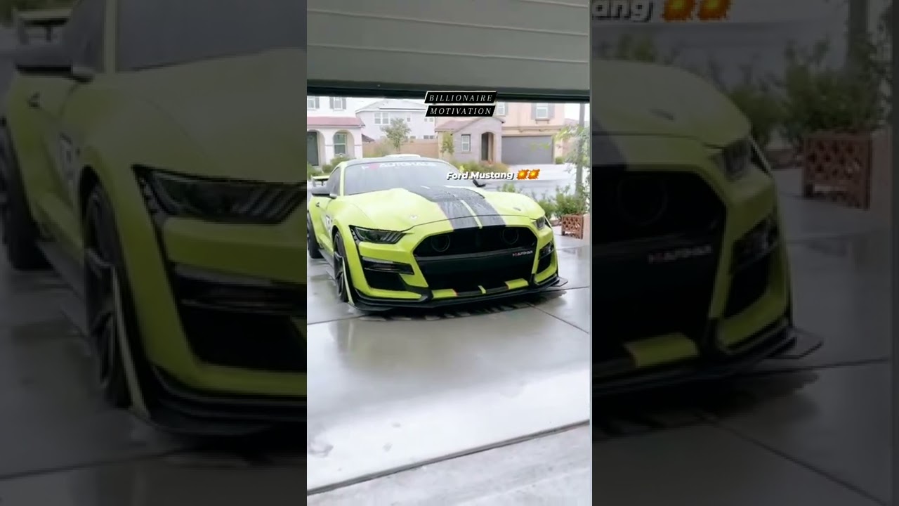 Neon Green Ford Mustang Motivation 💥💥!!