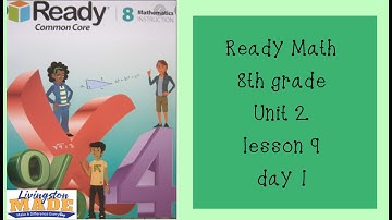 Ready Math Unit 2, Lesson 9 Day 1
