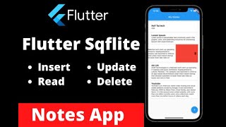 Flutter SQLite Tutorial With Null Safety || Notes App in Hindi/Urdu with CRUD Operations