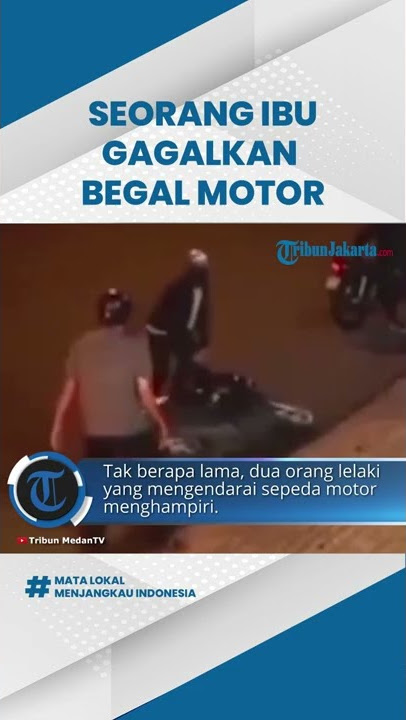 Viral Video Detik-detik Emak-emak Gagalkan Aksi Begal Motor di Jalan, Langsung Hantam dari Belakang