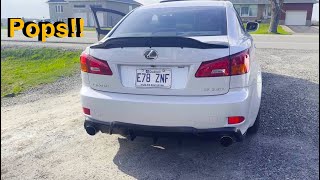 Lexus is350 | muffler delete + vibrant resonator *POPS*