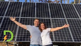 Couple builds Off Grid Solar Array on the Cheap, to Power their house, DIY