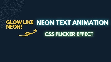 CSS Neon Text Flicker Animation | Pure HTML & CSS