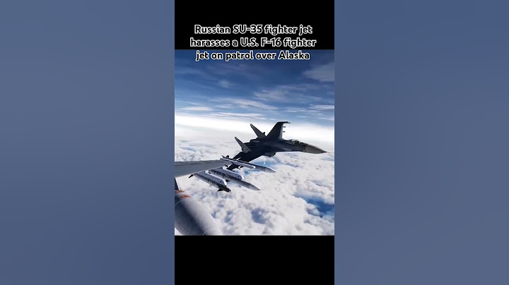 Russian SU-35 fighter jet chases a U.S. F-16 fighter jet on patrol over Alaska