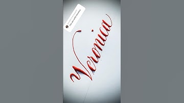 Copperplate calligraphy, tutorial: how I write your name #veronica