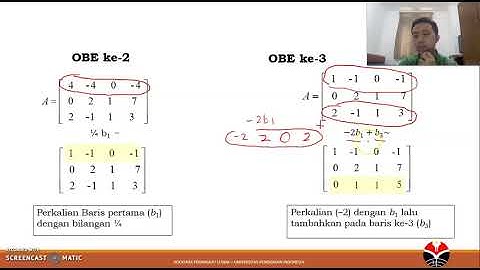 Aljabar Linier | Matriks dan Operasinya | Operasi Baris Elementer (OBE)
