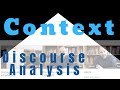 Class 2: Discourse Analysis - ON CONTEXT
