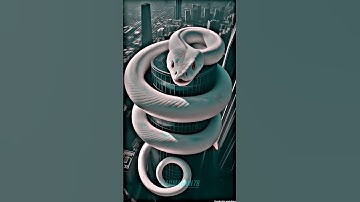 Good giant Python Saved the City from a Toxic Monster – But She Still Cried😭#ai #viral #cute #short