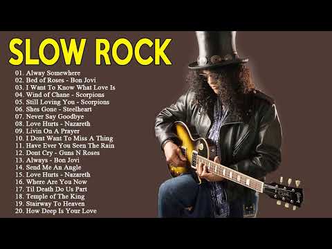 Guns x Roses, Bon Jovi, Scorpions , Aerosmith, White Lion || Best Slow Rock Songs Ever