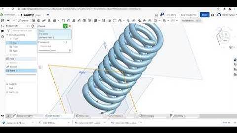 07 Introduction to Onshape - Modeling of Helical Spring with hook using Sweep Feature