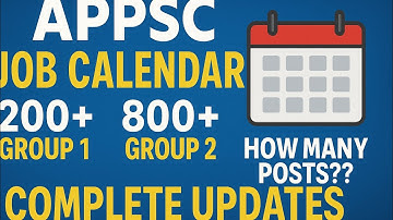 200+ group 1 posts,800+ group 2 posts expectation from Appsc job calendar#appsc