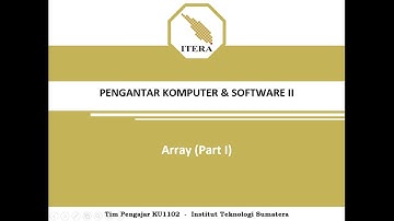 Pertemuan 12 - Array Part-1