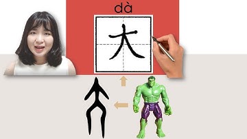 #newhsk1 #hsk1 _大/da/(big, large；age, size,) How to Pronounce&Write Chinese Vocabulary/Character