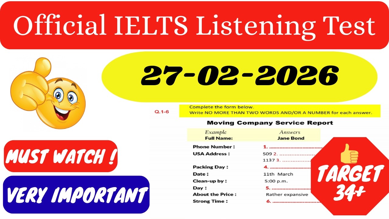 IELTS LISTENING TEST 2026 | IELTS LISTENING PRACTICE TEST WITH ANSWERS 2026