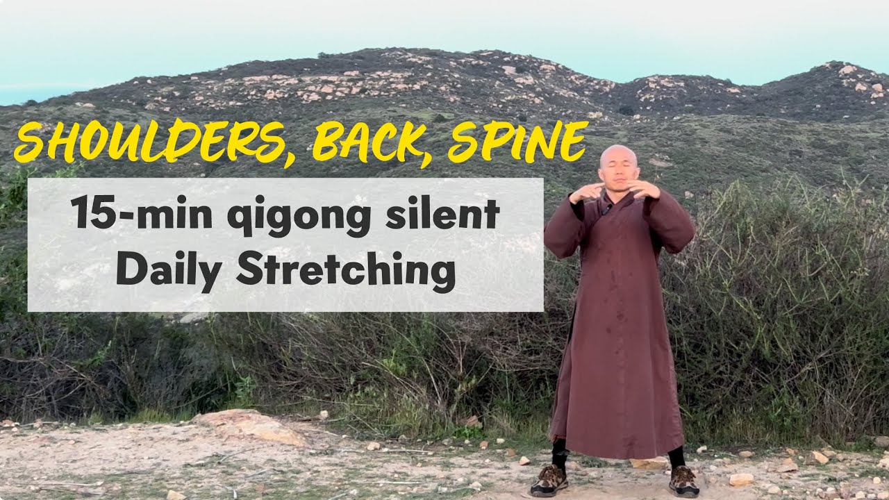 STRETCH For BALANCE | 15-Min Qigong for Shoulders, Back, and Spine(Silent)