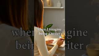 Dream Writing Life vs Reality (Lounge Set Writer vs Bed Procrastination) #relatable #shortsvideo