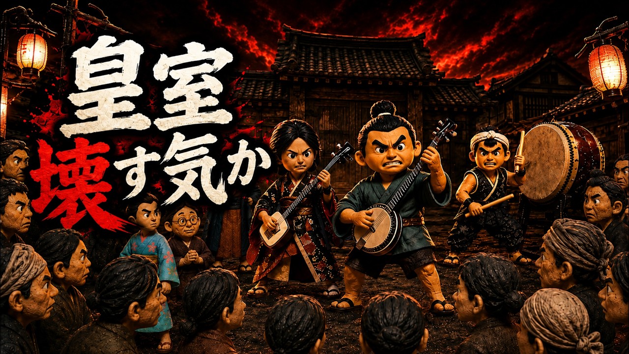 皇室壊す気か ── もぐぞうバンド｜粘土町音曲堂