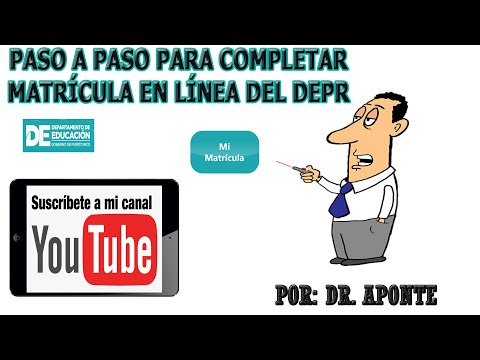 Tutorial Completa Tu Matricula y Formularios en linea del DEPR