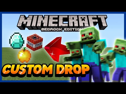 Custom drops from any mob using only commands! 🤪 Minecraft Bedrock Tutorial