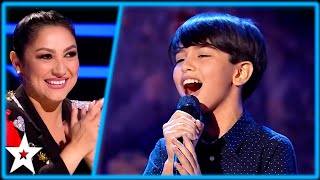 12 Year Old Gabriele STUNS The Judges with his BEAUTIFUL Voice! | Kids Got Talent