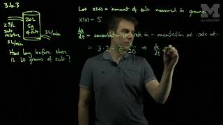 A Mixing Problem: Example 1 Net Worth