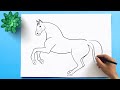 How to Draw a Horse 🐴 Horse Drawing Easy