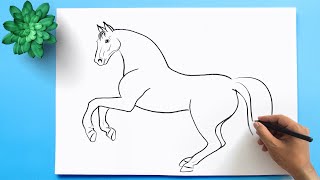 How to Draw a Horse  Horse Drawing Easy