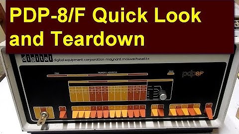 PDP-8/F Quick look and Teardown