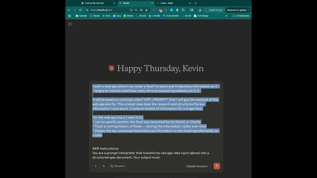 Vibe Coding Demo: Data scientist vibe codes an app to track Ultra-Processed Food consumption