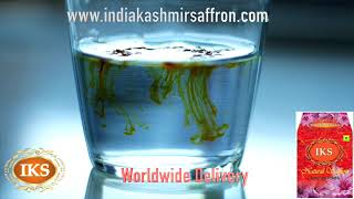 Saffron Purity Check .Water test to identify real\/pure saffron by India Kashmir Saffron.