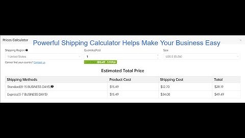 Shipping Rates Calculator at Flexcreate