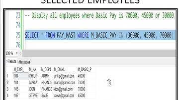 SQL Rashid, Select Statement