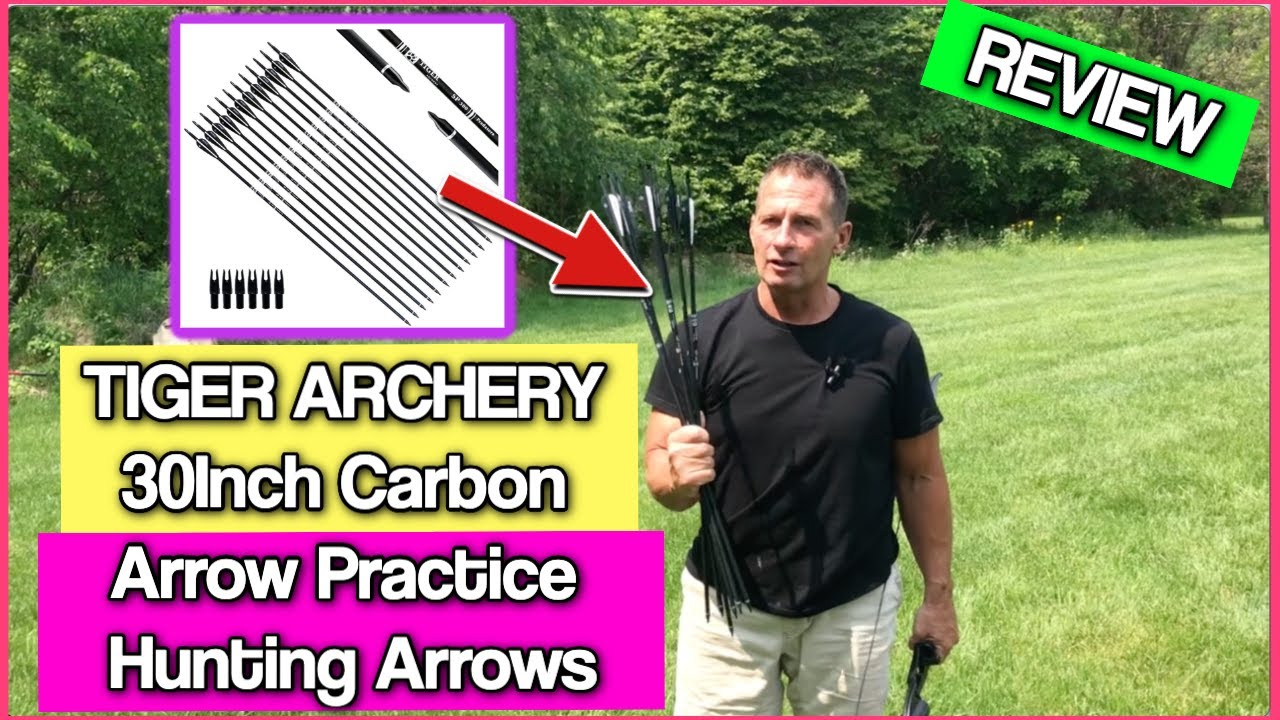 TIGER ARCHERY 30Inch Carbon Arrow Practice Hunting Arrows YouTube