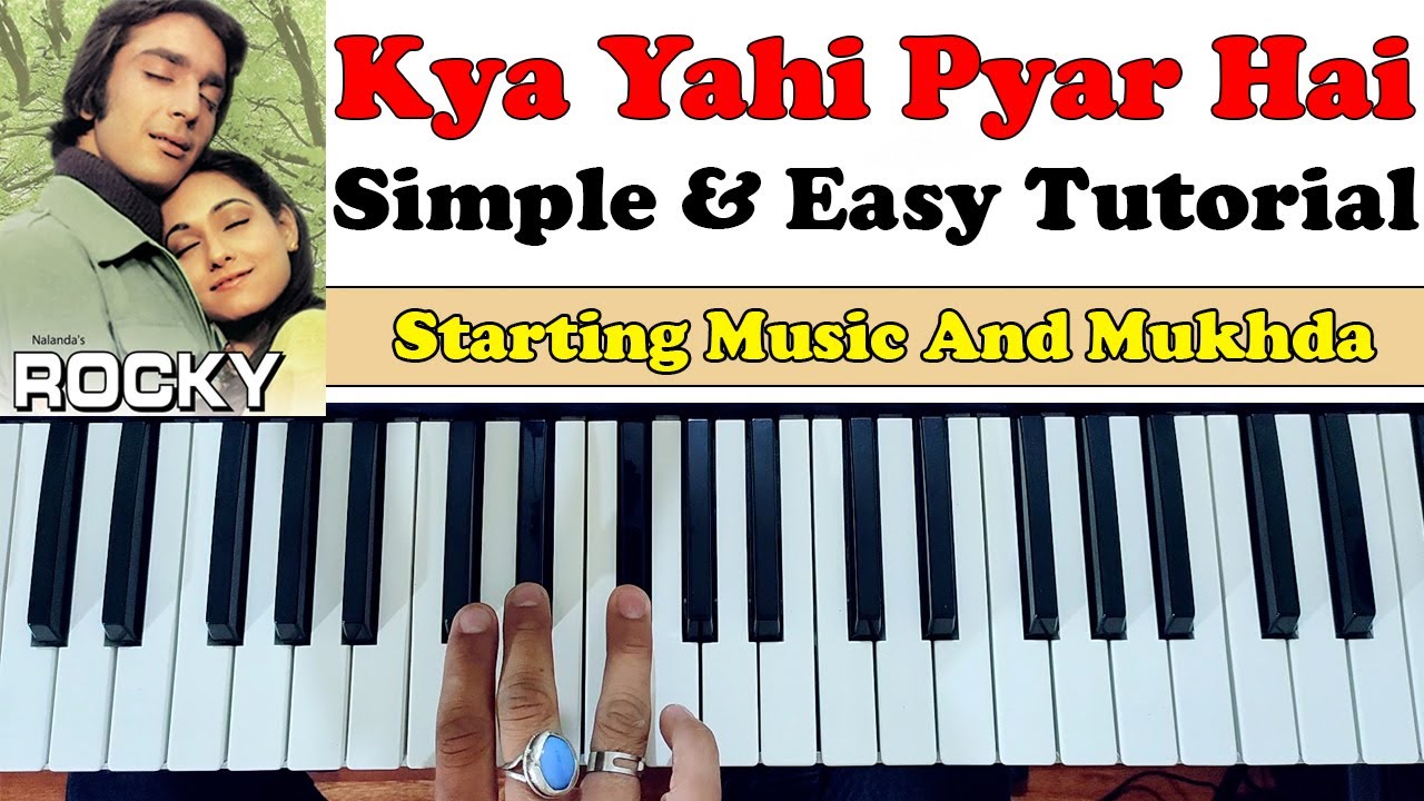 KYA YAHI PYAR HAI: 1st Music & Mukhda - Easy Keyboard Tutorial | Rocky | piano tutorial | Part-1