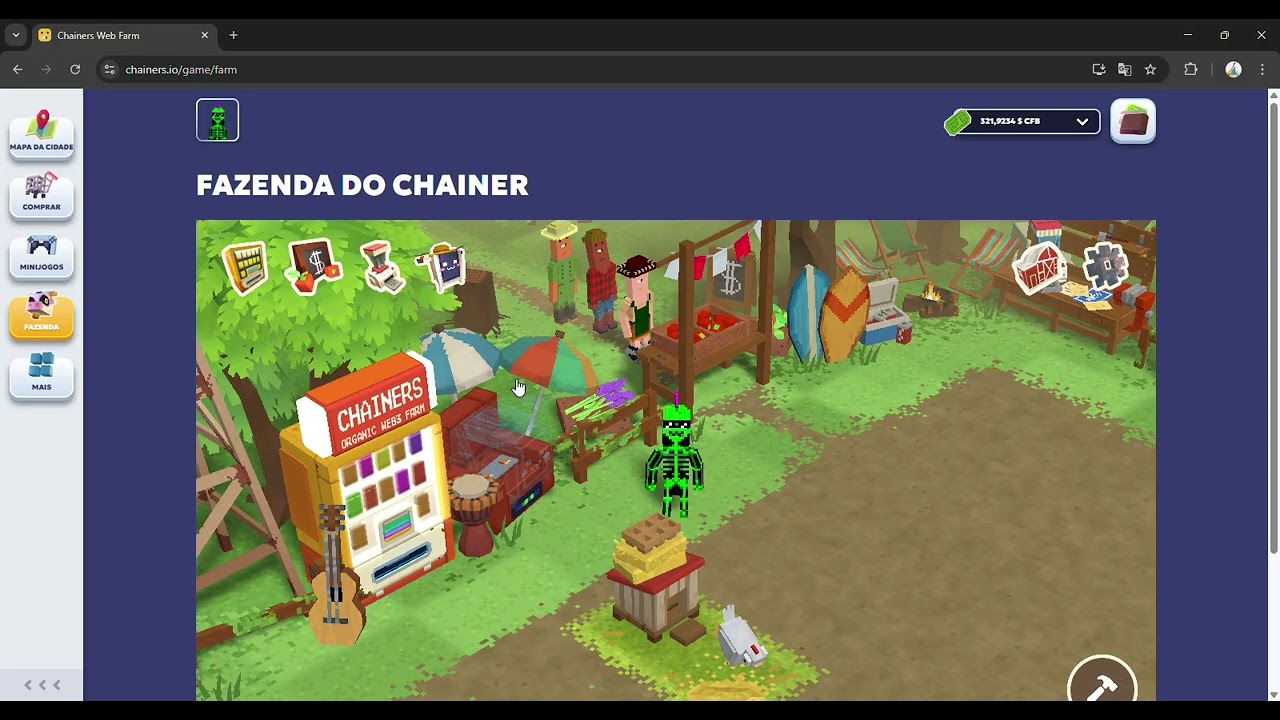Chainers  Jogo da fazendinha Farm da moeda matic e bnb