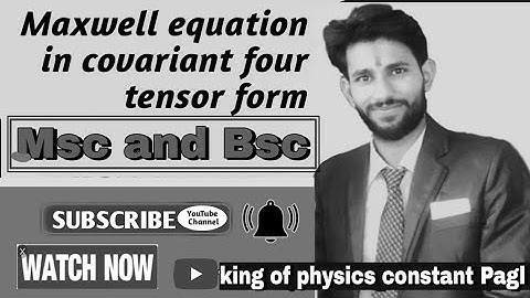 Maxwell equation in covariant for tensor form