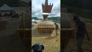 Bongkar drum vibro #alatberatcirebon #excavator #vibro #beko
