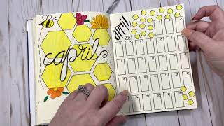 April bullet journal flip through