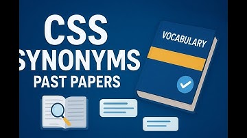 English Synonym Mcqs #english #csp #vocabulary #css