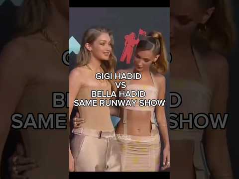 Gigi Hadid VS Bella Hadid same runway show #viral #bellahadid #gigihadid #model #shorts