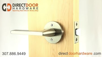 Emtek Helios Lever with Disk Rosette in Satin Nickel