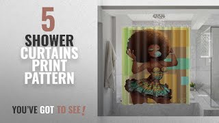 Top 10 Shower Curtains Print Pattern 2018 Somersetoo custom African woman blowing bubble art