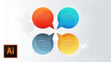 Speech bubbles in infographic design   Adobe Illustrator