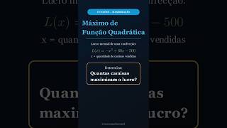 Máximo de uma função quadrática